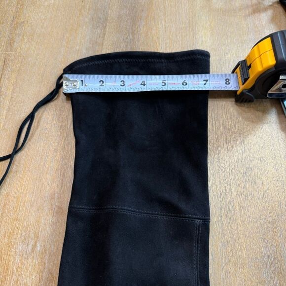 Stuart Weitzman Lowland Lift Stretch Suede Over the Knee Boots Black Size 7c - Picture 4 of 16